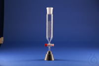 Imbuto separatore vetro Duran forma cilindrica ml.50 NS29/32 rubinetto in PTFE Imbuto separatore...